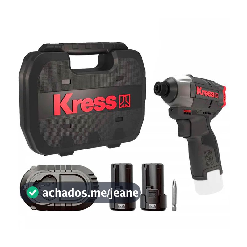 Parafusadeira de Impacto 1/4" 12V KUB50.2 Brushless - KRESS