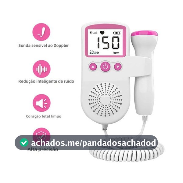 Monitor Fetal Doppler Ultrassom Ouvir Batimentos Bebe