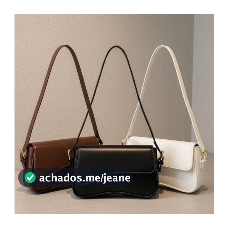 Kit 3 Bolsas Femininas Assimétrica de Ombro Baguete Meia Lua Casual Moderna Elegante Lançamento Promoção