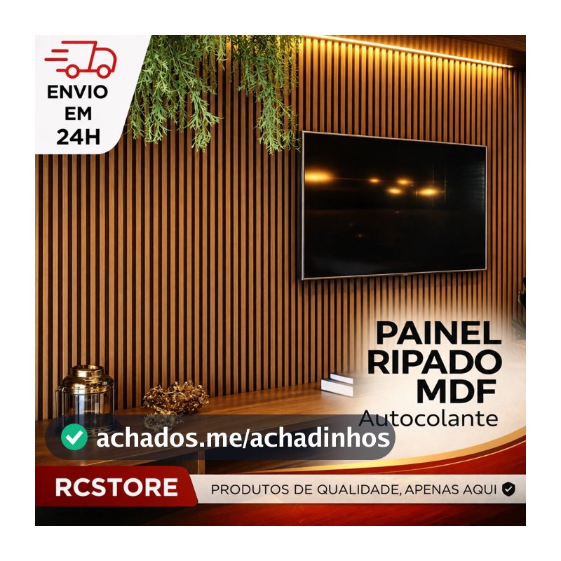 Kit Até 100 Placas Painel Ripado Decoração em MDF 45x10cm Revestimento para Parede - ENVIO FULL