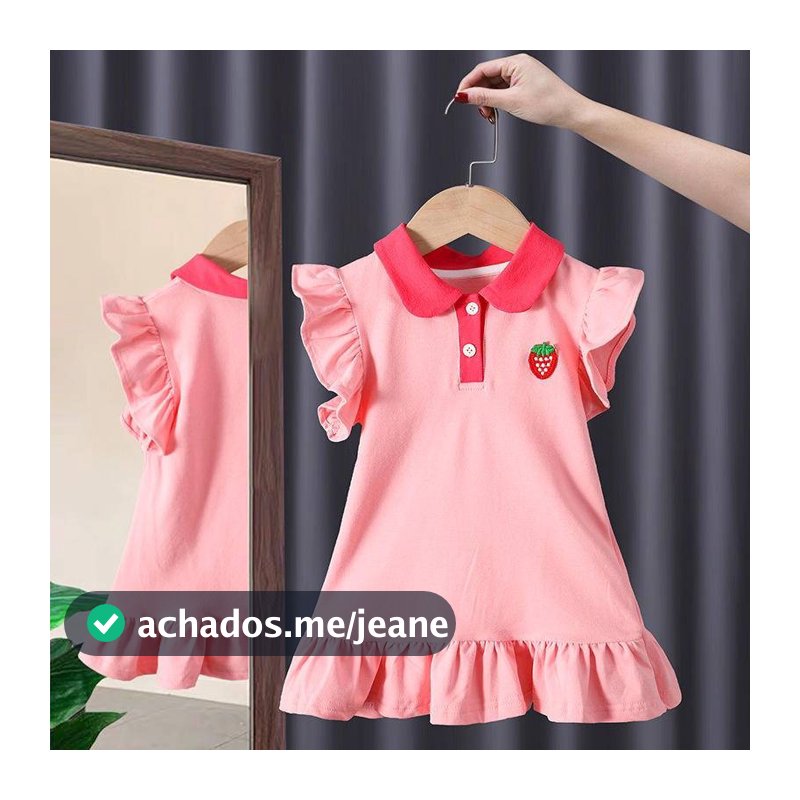 Vestido Feminino Saia POLO Infantil De Princesa