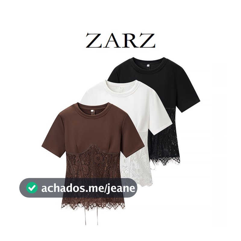 Top Feminino Elegante E Versátil Com Retalhos De Renda