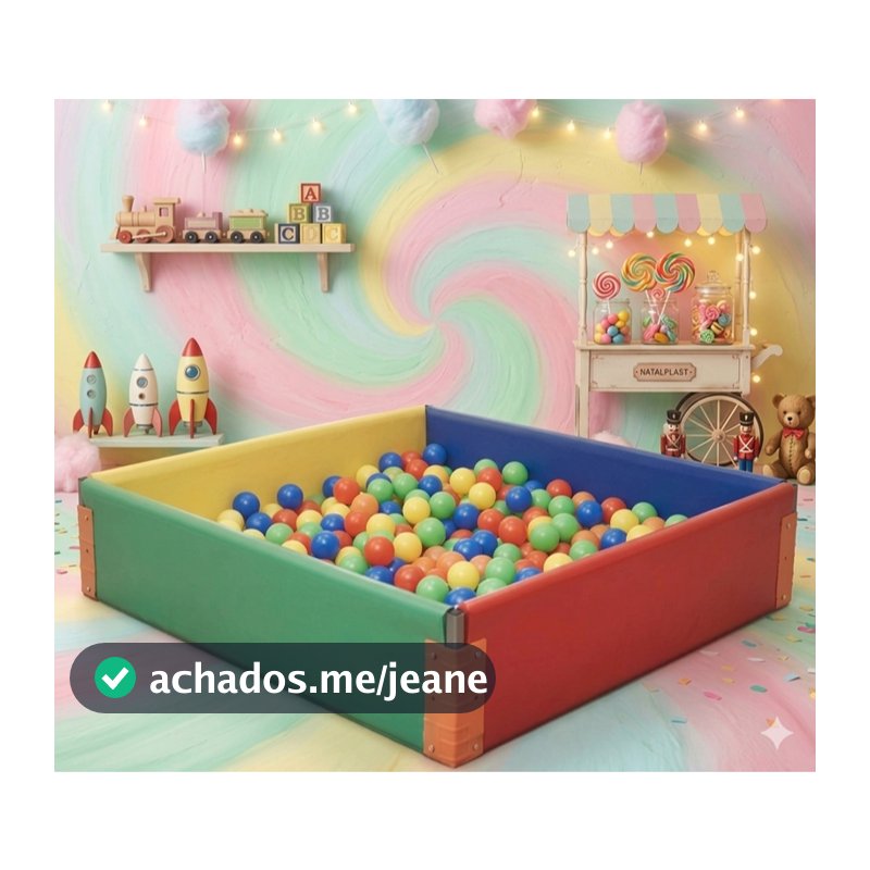 Cercadinho Infantil arco-íris Leva e tras Piscina de Bolinhas 1x1mt Módulos Colorido ou Princesas