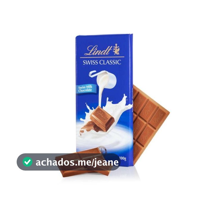 Barra De Chocolate Lindt Swiss Classic Ao Leite 100g
