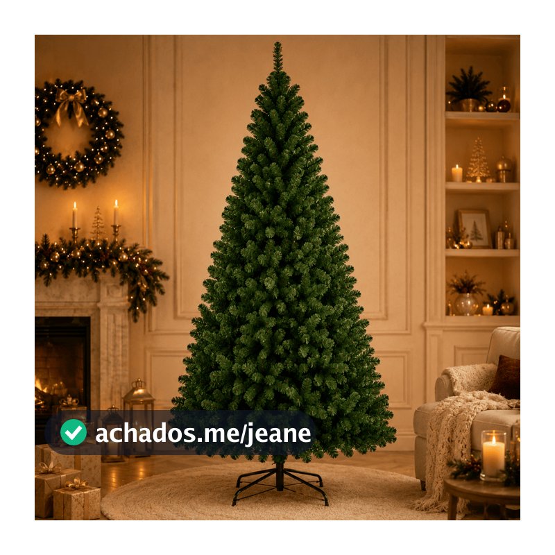 Árvore De Natal Pinheiro 210cm 600 Galhos Cheia Premium Verde