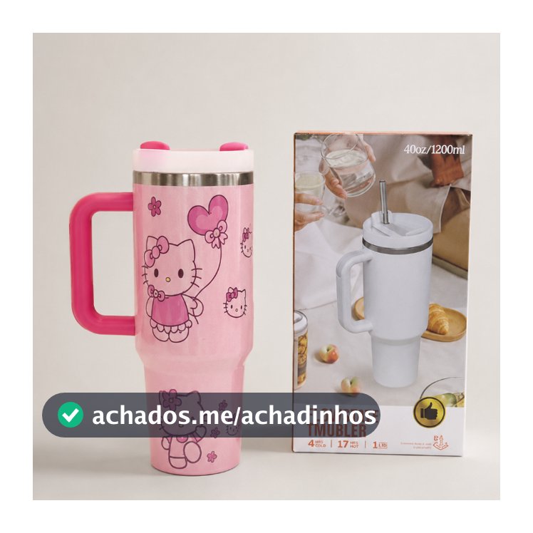 Copo Garrafa Térmica 1200ml Temático Personalizado Canudo