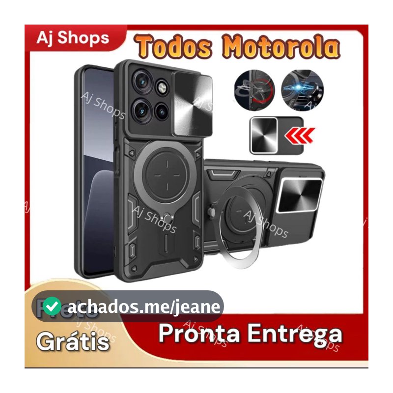 Capinha Para Todos Modelos De Motorola Anti Impacto Armadura Suporte 360 Com Proteção de Câmera