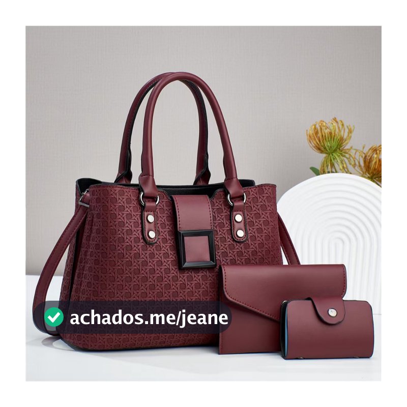 Bolsa Feminina Elegante + carteira e porta cartão COD-6616-36
