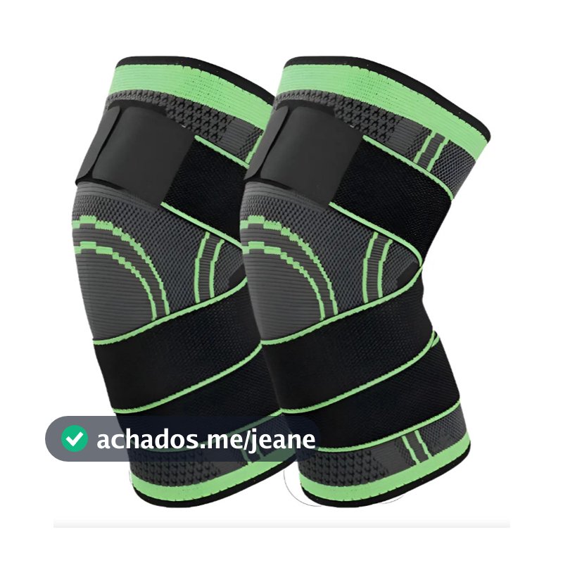 Kit 2 Joelheiras Esportivas de Compressão Elástica Ajuste Firme Proteção Para Joelhos