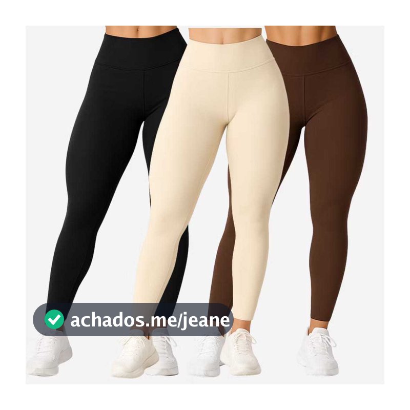 KIT 3 OU 1 LEGGUING SUPLEX PREMUIM FEMENINA CINTURA ALTA TECIDIDO GROSSO ZERO TRANPARENCIA