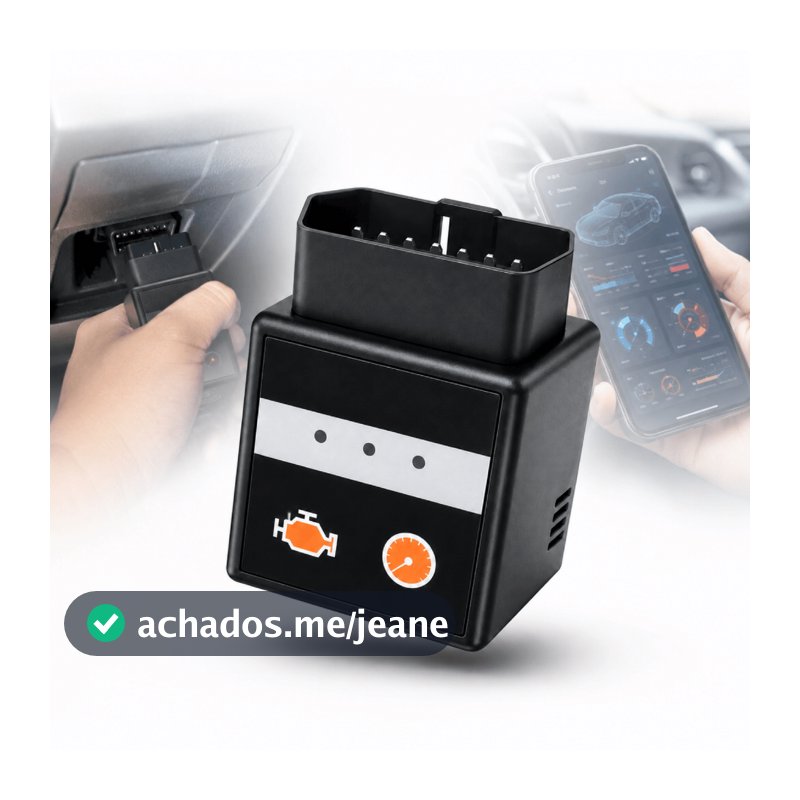 Mini Scanner Automotivo OBD2 - Apaga Luz de Injeção e Economia de Combustível