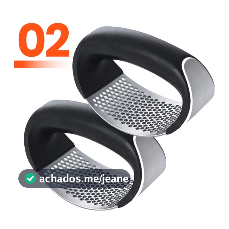 Combo 02 Espremedor Amassador Alho Manual Resistente Cozinha Utilidade Doméstica