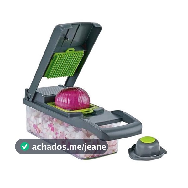 Kit Cortador e Ralador de Legumes Multifuncional 16 Peças | Picador e Fatiador Prático para Cozinha 🥕🔪