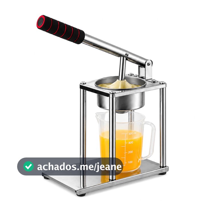 Espremedor Manual De Frutas Em Inox Com 2 Moldes Côncavo E Plano Snel Home
