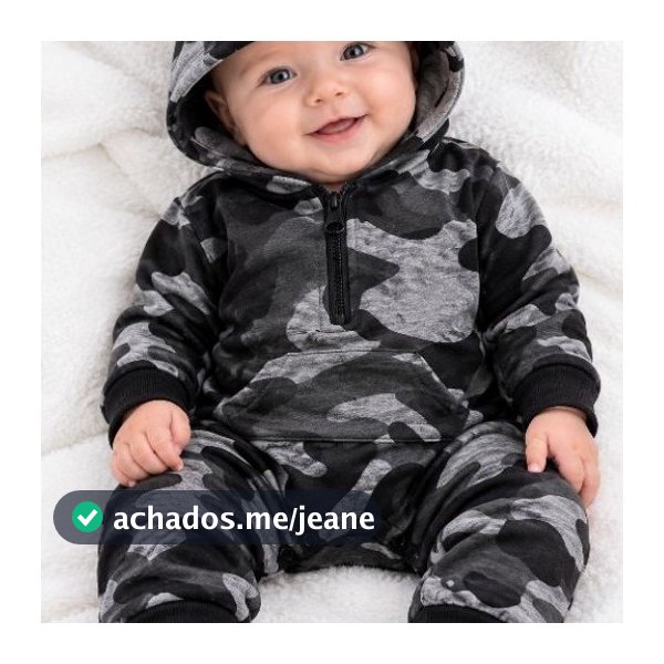 Macacão Bebê Camuflado Outono Inverno