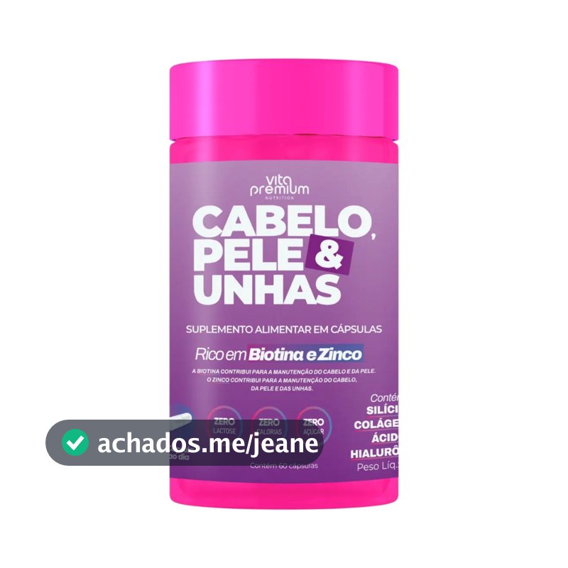 Suplemento Alimentar Vitamina Cabelo Pele e Unhas com Silício Orgânico Good Vit 60 Capsulas