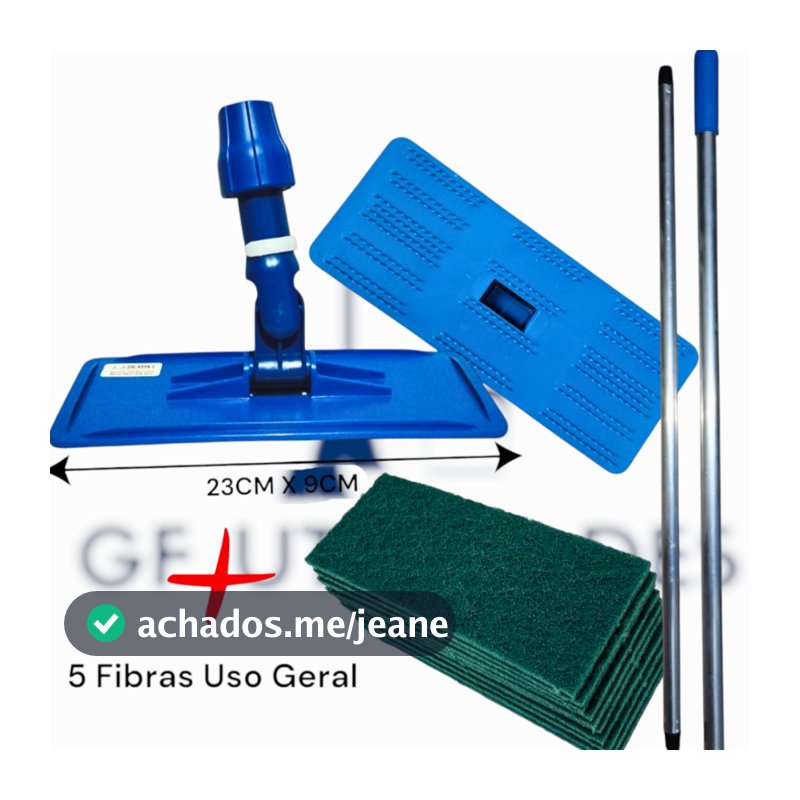 Kit Suporte Limpa Tudo Articulado Com Cabo 1,50 Alumínio + Brinde 5 Fibras