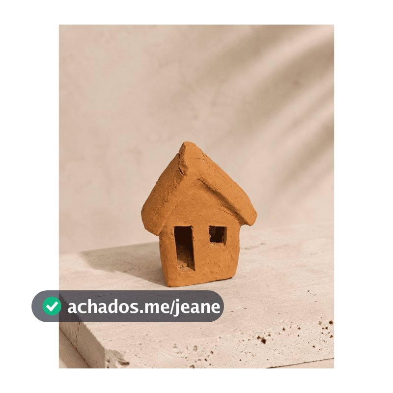 CASINHA DE BARRO TERRACOTA NATURAL ARTESANAL 7,5 x 6 x 5 CM ACONCHEGO, AUTENTICIDADE E PERSONALIDADE PARA SUA DECORAÇÃO