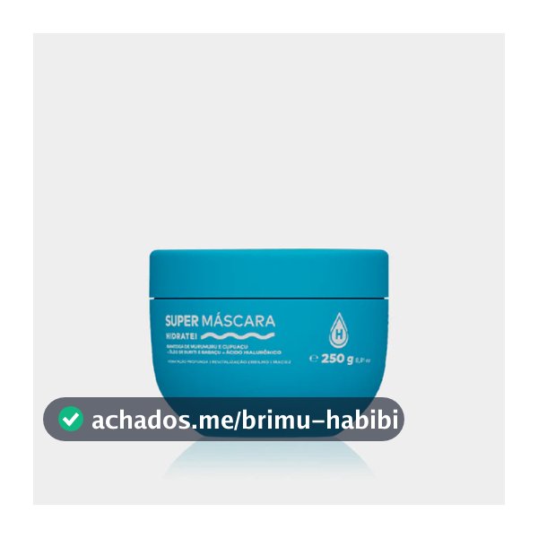 Super Máscara Capilar Hidratei 250g com Ácido Hialurônico Hidratação Profunda e Nutrição Intensiva