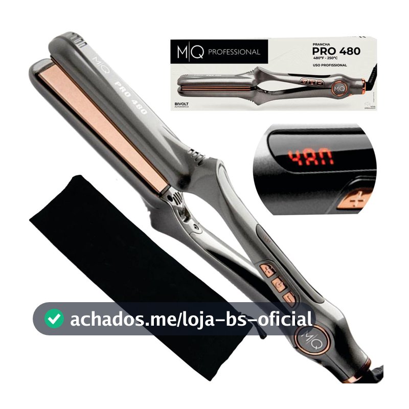 Prancha Cabelo Profissional Mq Pro480º F Chapinha Titanium bivolt
