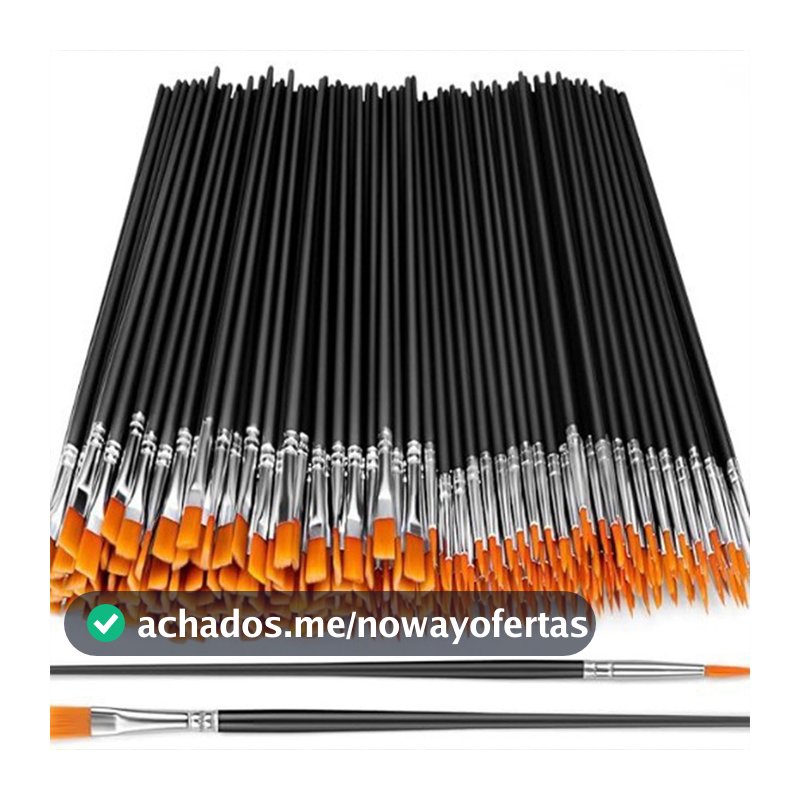 Conjunto De Pincéis De Pintura Profissional (50 Unidades)-Cerdas De Nylon De Vários Tamanhos Para Óleo/Água/Acrílico/Art