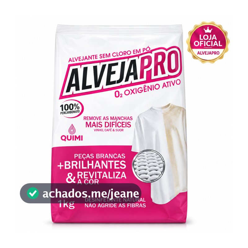 Percarbonato De Sódio 100% Puro Tira Manchas Dificeis Roupas Brancas e Coloridas AlvejaPro Oficial