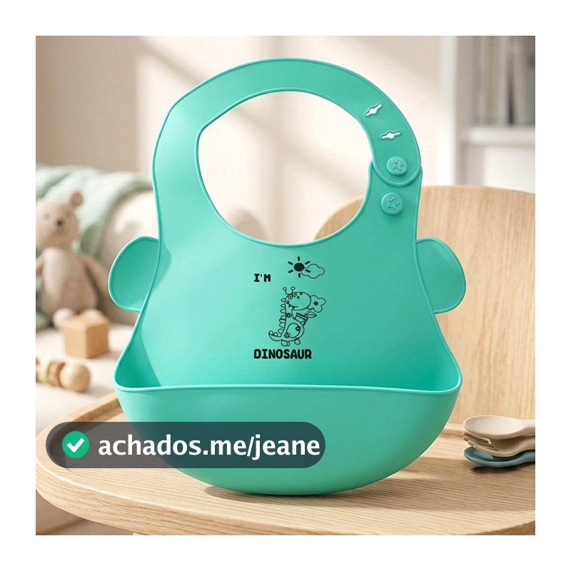 Babador Infantil De Silicone com Papa Migalhas Macio Bebês Com Pega Migalhas Livre Bpa