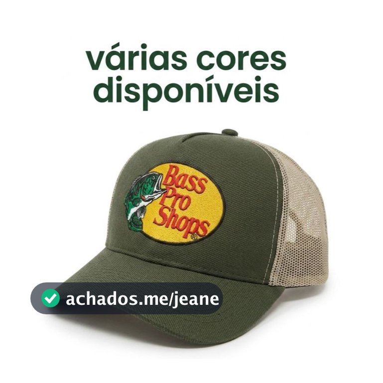 Boné Bass Pro Shops Bordado Original Trucker