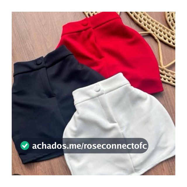 Shorts Saia Estilo Botão Forrado Estilo Tendência Moda Feminina