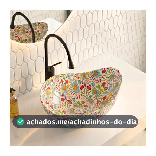 Cuba Pia De Apoio Cerâmica Oval Orgânica 50x40cm Para Banheiro Vivaz®