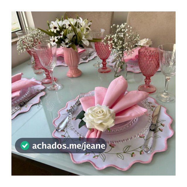 JOGO AMERICANO (dupla face/ floral Rosa)-IMPERMEÁVEL pra mesa posta elegante. Qualidade Premium/ Kit com 2, 4, 6, 8,..