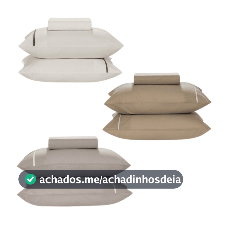 Jogo De Cama Queen Karsten 3 Peças 160 Fios 100% Algodão Lençol Fronhas
