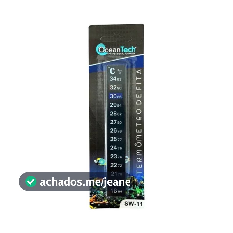 Termômetro De Fita Ocean Tech Para Aquários e Terrários