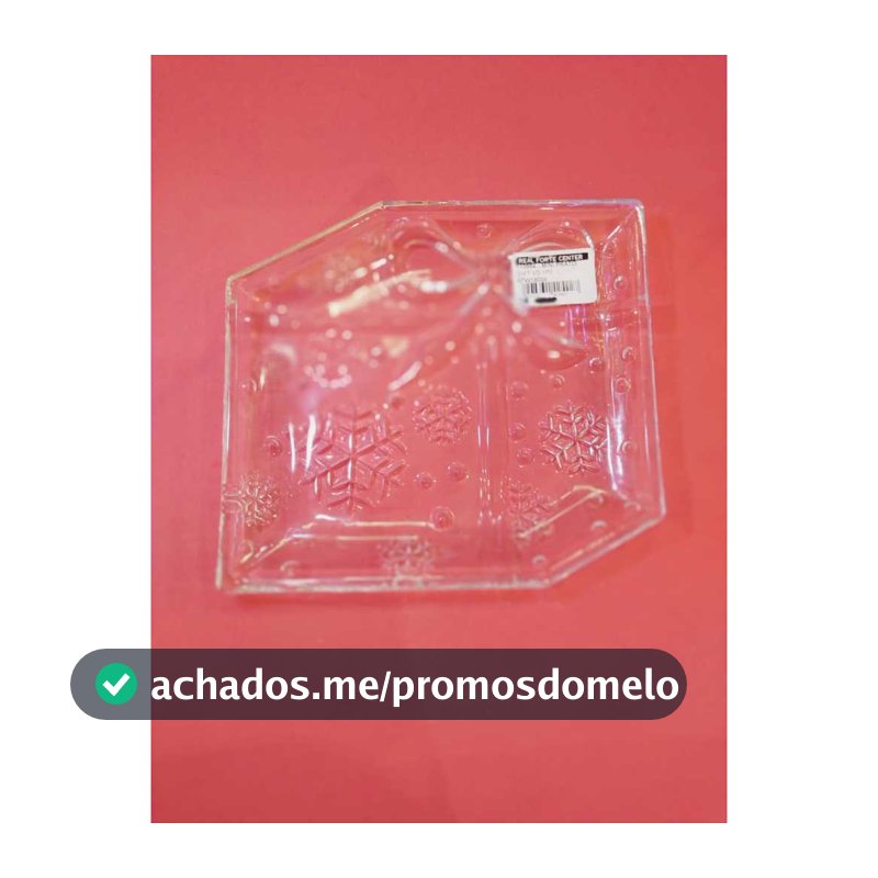Prato De Vidro Natalino Estrela Decoração de Mesa Natal