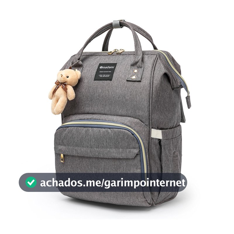 Bolsa Saída Maternidade Mochila Funcional Bebês Madami Bolso Mamadeira