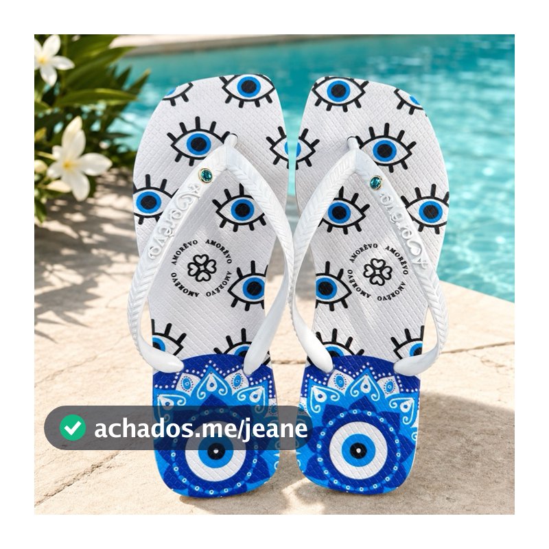 Chinelo Olho Grego Feminino Macio Confortavel Promoção Envio Imediato