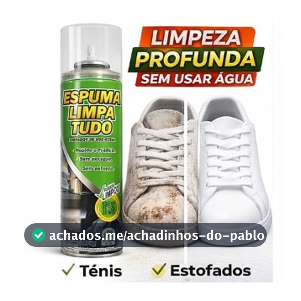 Espuma Magica Limpa Tudo Multiuso 370g Limpeza Seco Remove Manchas Sofá Estofados Banco Carro Tênis