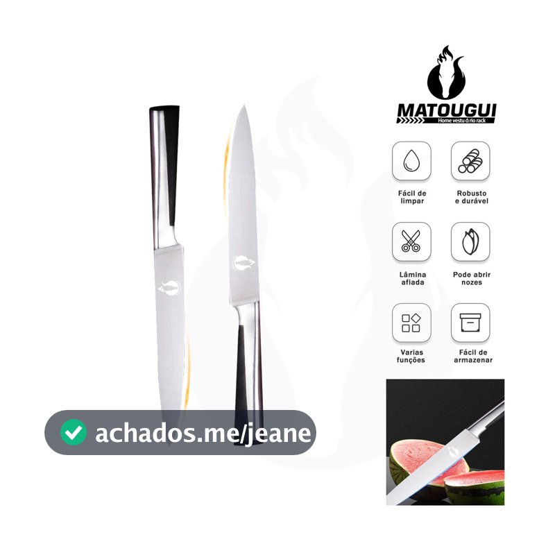 [Matougui]Faca Profissional De 24cm Aço Inoxidável- Utensílios De Cozinha