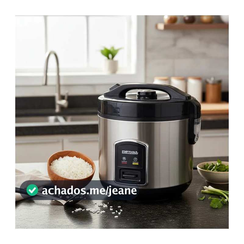 Panela Arroz Eletrica Compacta 1 Litro 220V Preta Cozimento Rapido Facil Uso