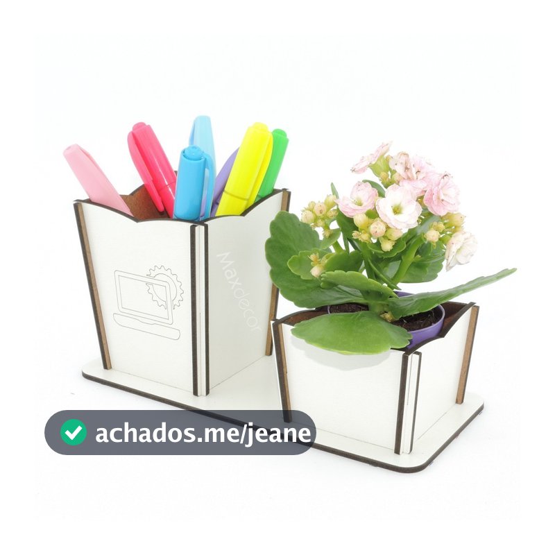 10 Porta Flor e Lápis Centro de Mesa Branco Informática
