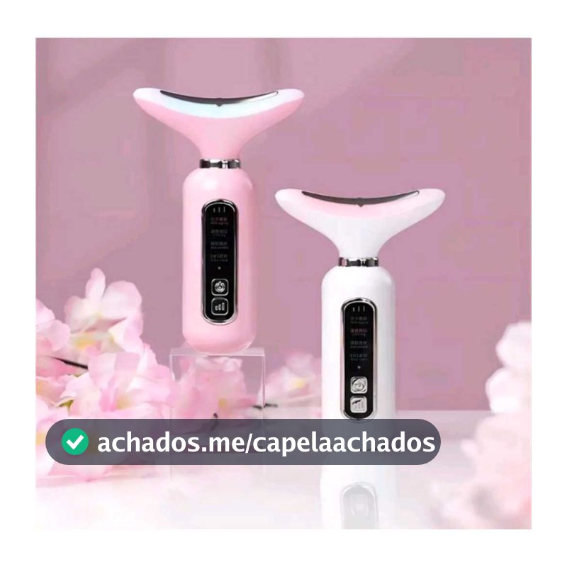 HYQ1953 Massageador Aparelho De Beleza Para Pescoço Facial Com Vibração de Ondas Luminosas Anti-Rugas Remoção Dupla Quei