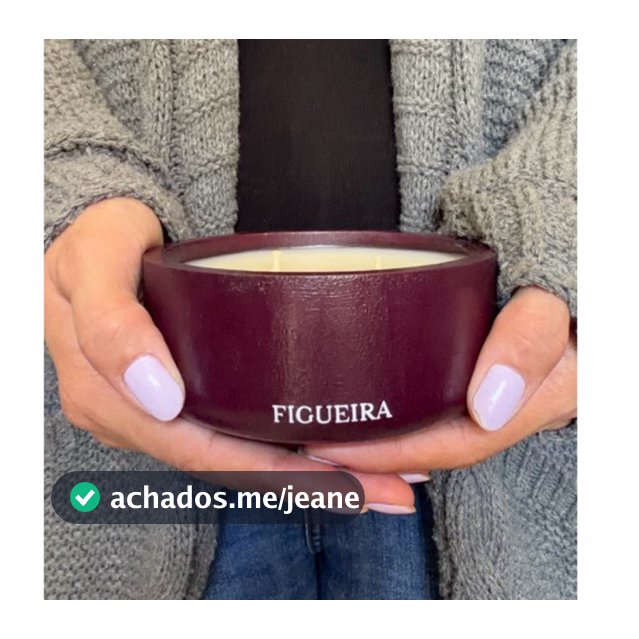 Vela "Figueira" | 3 Pavios | Premium | Perfuma Ambientes Grandes