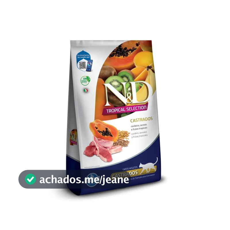 Ração N&D Tropical Selection Gatos Castrados Cordeiro - 7kg