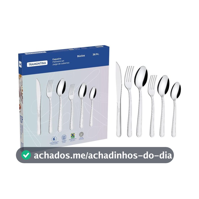 Faqueiro Tramontina Aço Inox Buzios 36 Peças