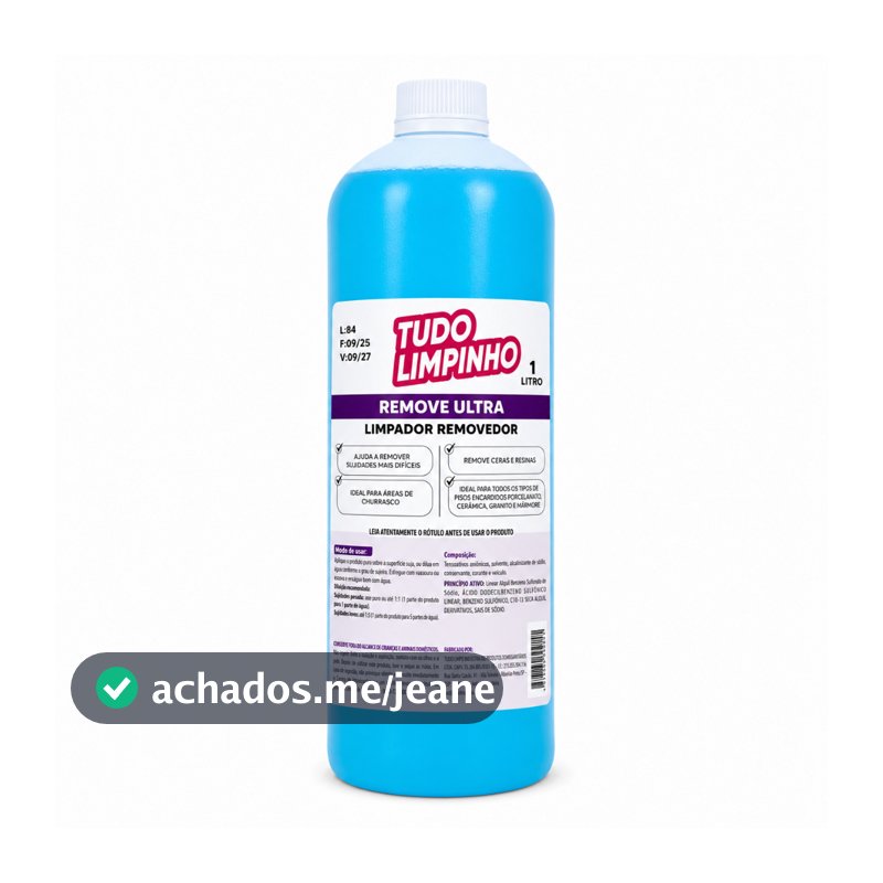 REMOVE ULTRA REMOVEDOR DESINCRUSTANTE PISOS 1 LITRO TUDO LIMPINHO