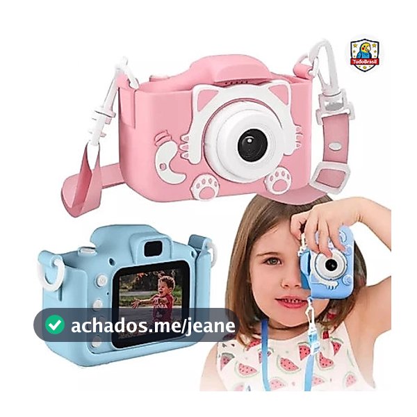 Mini Câmera Infantil Temática Unicórnio com Estojo de Silicone - Diversão com Fotos e Jogos