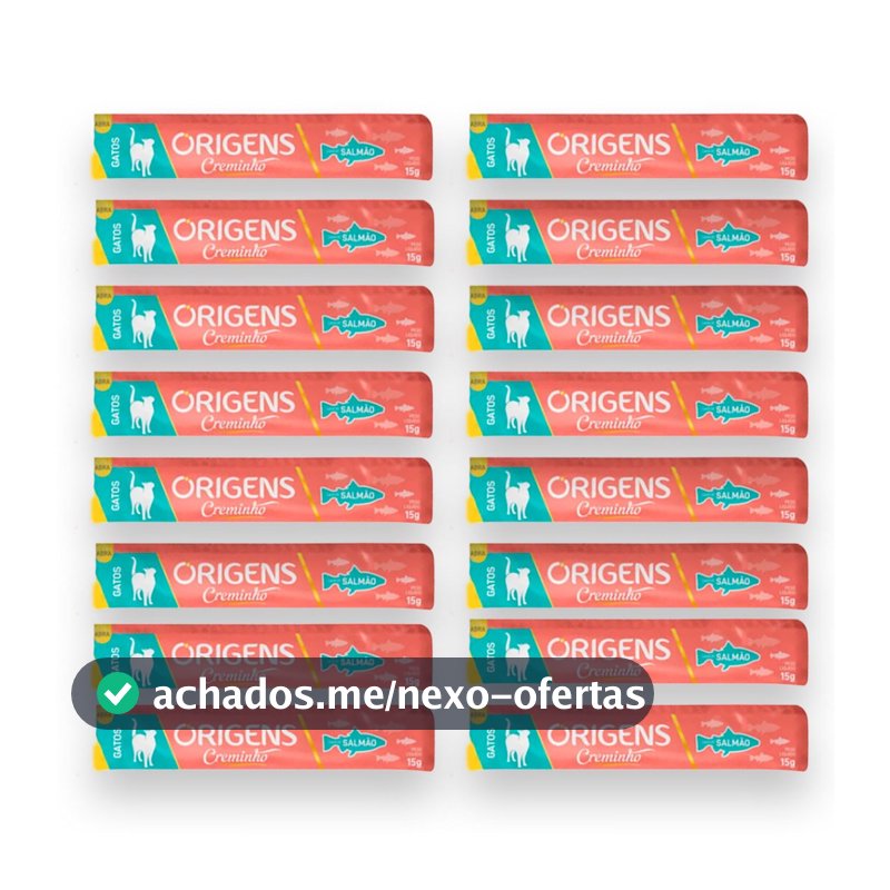 kit 6x Petisco Origens Creminho Salmão para Gatos - 60g - 24 unidades VAL 30/11/26