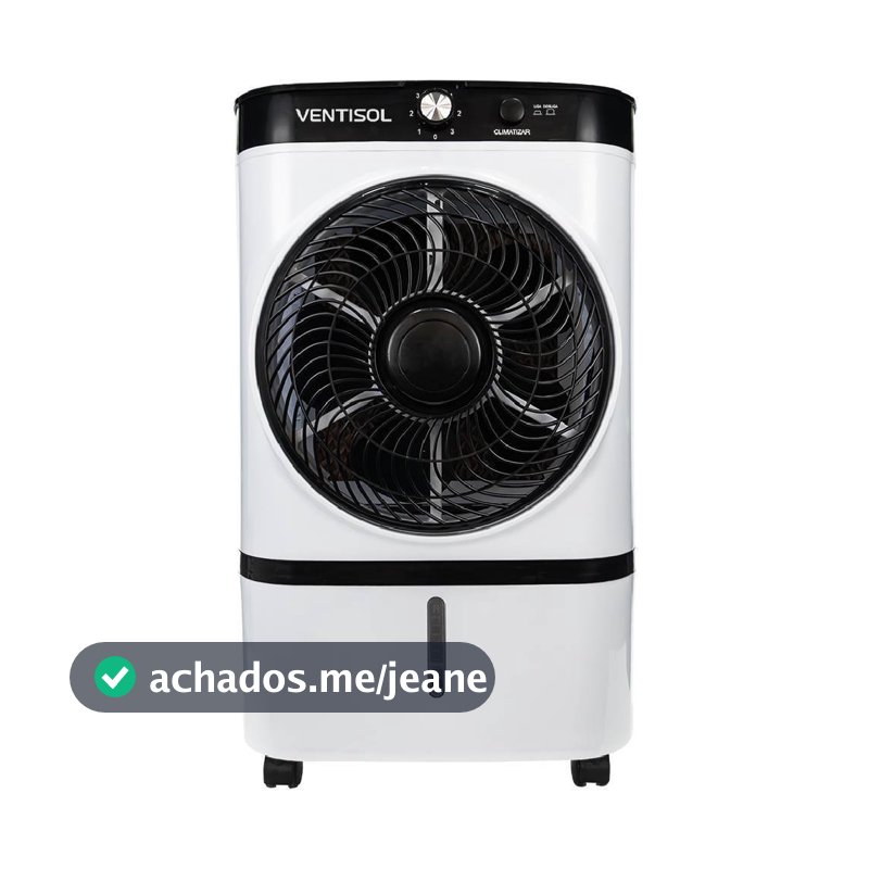 Climatizador de ar portátil evaporativo 9L 2.000 m³/h CLI09 - Ventisol