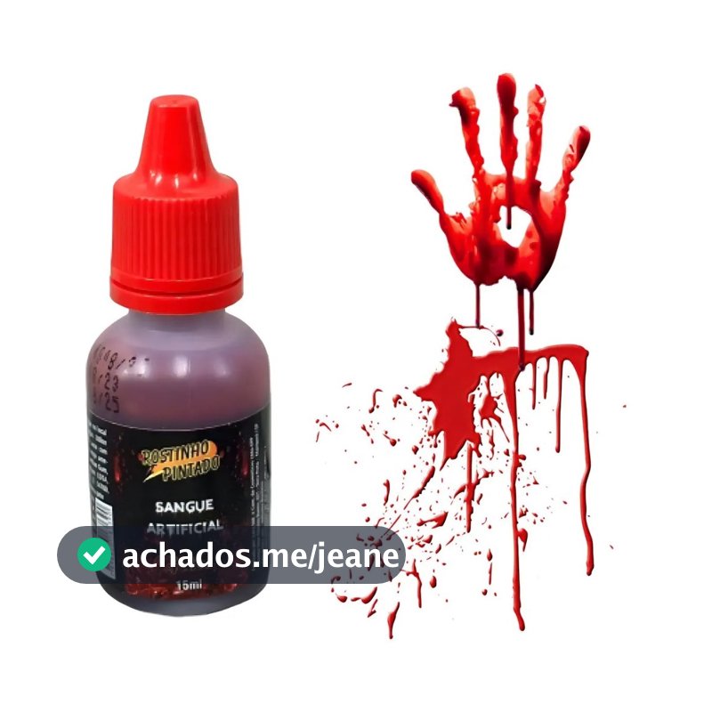 Sangue Falso Fake Artificial 15m Para Maquiagem Artística Halloween Efeitos Especial de Terror