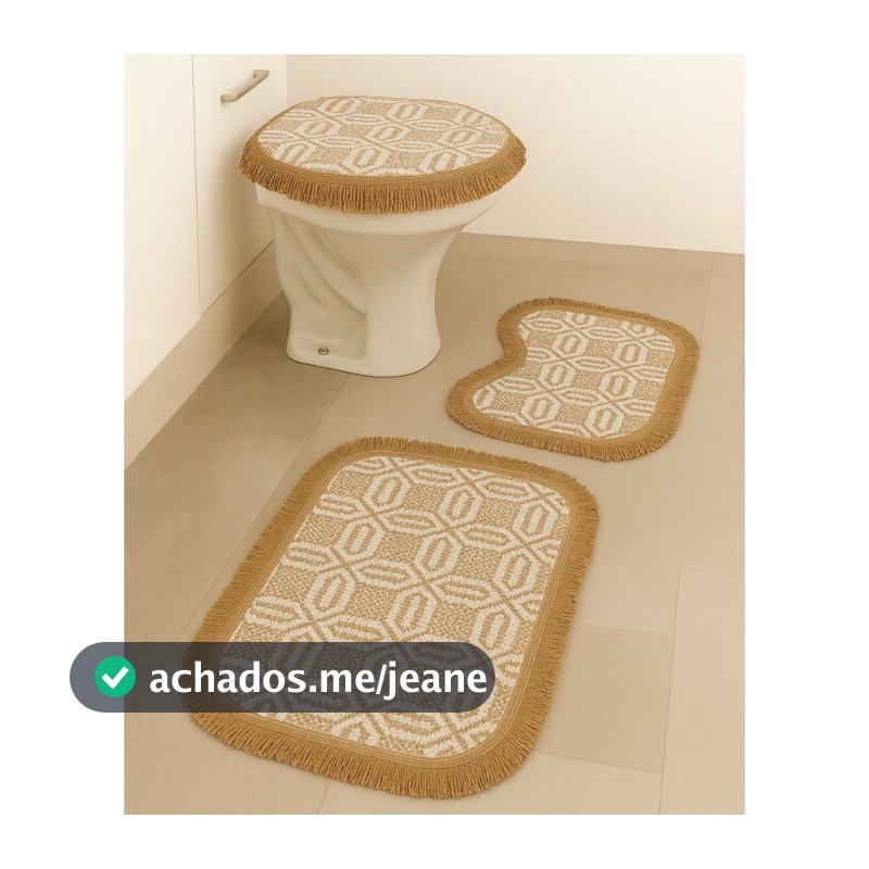 Kit Tapete de Banheiro Decoração 3 peças